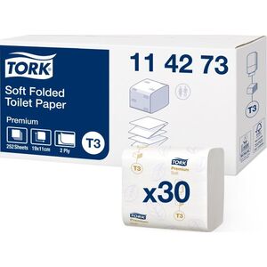 Tork Tork - Papier toaletowy w składce, biały - Miękki Premium 8697999 7310791004242