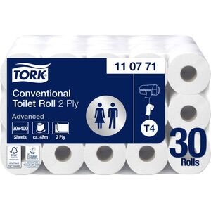 Tork Tork - Papier toaletowy w rolce konwencjonalnej, 2-warstwowy - Advanced 8698003 7310791057651