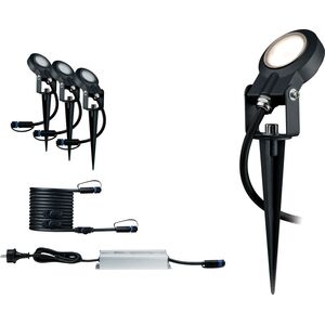 Paulmann Outdoor Plug & Shine Spotlight Sting zestaw podstawowy IP67 3000K 3x6W 24V ściemniany 8718033 4000870936962