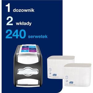 Tork Tork Xpressnap Fit - Zestaw startowy - Dozownik do serwetek na blat + 2 wkłady serwetek 8859079 7322541214078