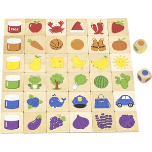 Viga Toys Gra Edukacyjna Drewniana Układanka Sortuj Dopasuj Kolory i Kształty 38 elementów 8884015 6971608445057