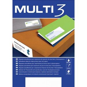 MULTI 3 Etykiety uniwersalne MULTI 3, 48,5x16,9mm, prostokątne, białe 100 ark. 8949283 8410782104902