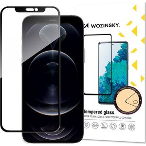 Hurtel Wozinsky super wytrzymałe szkło hartowane Full Glue na cały ekran z ramką Case Friendly iPhone 13 Pro / iPhone 13 czarny 8996016 5907769317651