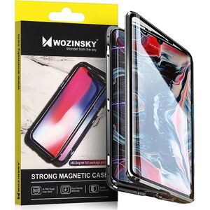 Wozinsky Wozinsky Full Magnetic Case magnetyczne etui 360 pokrowiec na przód i tył z wbudowanym szkłem Samsung Galaxy A72 4G czarno-przezroczysty 9405379 9111201944152