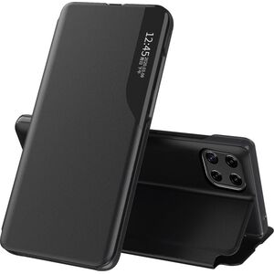 Hurtel Eco Leather View Case elegancki futerał etui z klapką i funkcją podstawki Samsung Galaxy A22 4G czarny 9511318 9145576220153