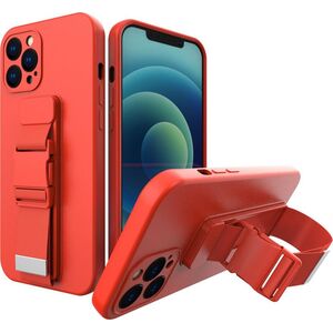 Hurtel Rope case żelowe etui ze smyczą łańcuszkiem torebka smycz iPhone XS Max czerwony 9511413 9145576217344