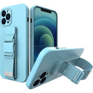 Hurtel Rope case żelowe etui ze smyczą łańcuszkiem torebka smycz iPhone 13 Pro Max niebieski 9511507 9145576218280