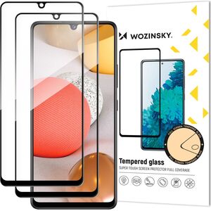 Wozinsky Wozinsky zestaw 2x super wytrzymałe szkło hartowane Full Glue na cały ekran z ramką Case Friendly Samsung Galaxy A42 5G czarny 9511674 9145576216743