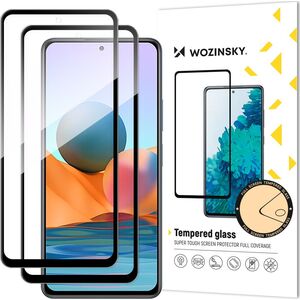 Wozinsky Wozinsky zestaw 2x super wytrzymałe szkło hartowane Full Glue na cały ekran z ramką Case Friendly Xiaomi Redmi Note 10 Pro czarny 9511682 9145576216682