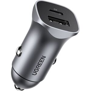 Ładowarka Ugreen CD130 1x USB-A 1x USB-C 4.8 A  (UGR1113GRY) 9541158 6957303837809
