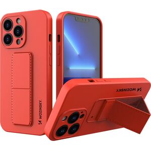 Wozinsky Wozinsky Kickstand Case elastyczne silikonowe etui z podstawką iPhone 13 czerwony 9555930 9145576234174