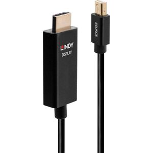 Kabel Lindy DisplayPort Mini - HDMI 3m czarny (40923) 9597798 4002888409230