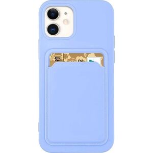 Hurtel Card Case silikonowe etui portfel z kieszonką na kartę dokumenty do Samsung Galaxy A22 4G fioletowy 9599331 9145576230084