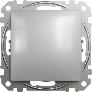 Schneider Electric Sedna Design, Przycisk 1-biegunowy, srebrne aluminium 9624536 3606481479372