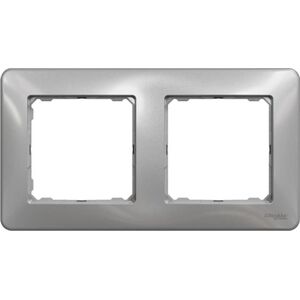 Schneider Electric Sedna Design, Ramka 2-krotna, srebrne aluminium 9642553 3606481482549