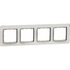 Schneider Electric Sedna Elements, Ramka 4-krotna, szkło białe 9642576 3606481482778