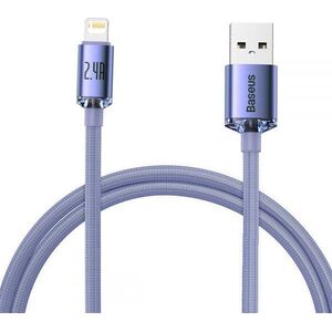 Kabel USB Baseus USB-A - Lightning 1.2 m Fioletowy (6932172602703) 9659525 6932172602703