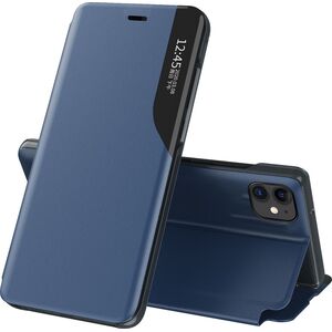 Hurtel Eco Leather View Case elegancki futerał etui z klapką i funkcją podstawki iPhone 13 mini niebieski 9676270 9145576231241