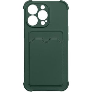 Hurtel Card Armor Case etui pokrowiec do Samsung Galaxy A22 4G portfel na kartę silikonowe pancerne etui Air Bag zielony 9738753 9145576236734