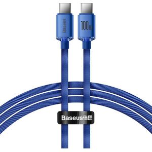 Kabel USB Baseus USB-C - USB-C 1.2 m Niebieski (baseus_20220224133222) 9900304 6932172602871