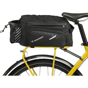 Wozinsky Wozinsky Torba rowerowa na bagażnik z paskiem na ramię 9L (pokrowiec przeciwdeszczowy w zestawie) czarny (WBB22BK) 9903397 5907769300646