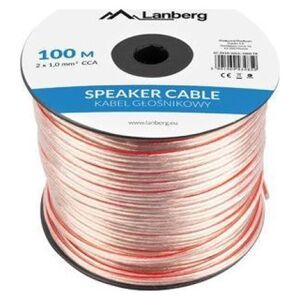 Przewód Lanberg Lanberg Kabel głośnikowy 2x1.0 100 SC-2X10-10CC-1000-TR 9932141 5901969434859