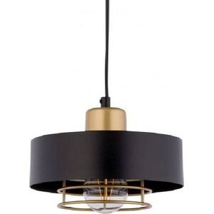 Lampa wisząca Sigma LAMPA wisząca POKER 32060 Sigma loftowa OPRAWA okrągły ZWIS metalowy czarny złoty 9937335 5907554413179