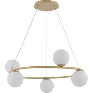 Lampa wisząca Sigma Lampa modernistyczna GAMA KOŁO Sigma 5-punktowa złoty 9937348 5907554417696