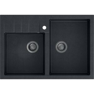 Zlewozmywak Quadron BILL 120 GraniteQ black diamond/slementy stalowe 9986912 5903242539961