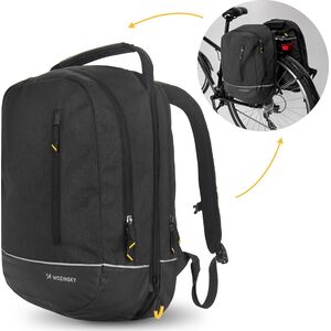 Wozinsky Dwuczęściowa torba rowerowa plecak 2w1 30l czarna (WBB30BK) 10017989 5907769301414