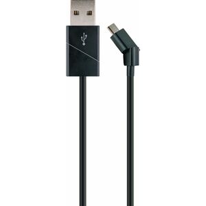Kabel USB Schwaiger USB-A - microUSB 1.2 m Czarny (LKW120M533) 10035035 4004005027075