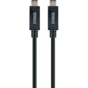 Kabel USB Schwaiger USB-C - USB-C 1 m Czarny (LK101C531) 10035051 4004005027143