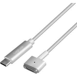 Kabel USB LogiLink USB-C - MagSafe 2 1.8 m Srebrny (PA0226) 10043666 4052792057362