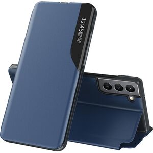 Hurtel Eco Leather View Case elegancki futerał etui z klapką i funkcją podstawki Samsung Galaxy S22+ (S22 Plus) niebieski 10062488 9145576241158