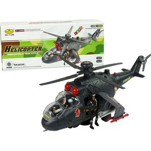 LeanToys Helikopter Ogromne Skrzydła Światła Czarny Dźwięk Obraca Się 10074066 5904204758949