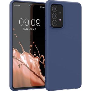 Hurtel Silicone Case elastyczne silikonowe etui pokrowiec Samsung Galaxy A03s niebieski 10102377 9145576240724