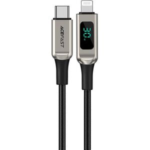 Kabel USB Acefast USB-C - Lightning 1.2 m Srebrny (6974316281047) 10119017 6974316281047
