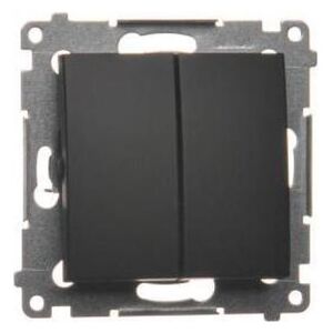 Kontakt-Simon Simon 54 Łącznik świecznikowy (moduł) 10AX 250V szybkozłącza czarny mat DW5.01/49 10134708 5902787870331