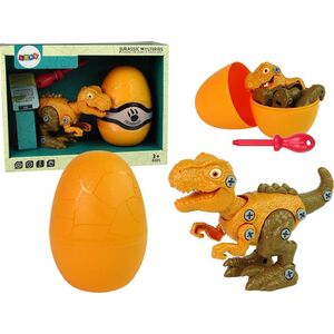 LeanToys Zestaw Dinozaur Tyranozaur Rex z Jajkiem DIY Śrubokręt Pomarańczowy 10351762 5904665992500