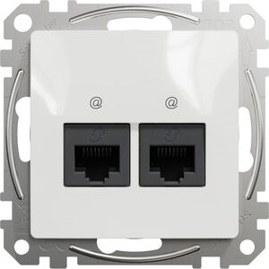 Schneider Electric Sedna Design Gniazdo komputerowe 2xRJ45 kat.5e UTP białe SDD111452 10395002 3606481465931
