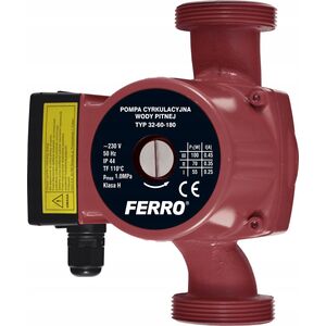 Ferro 0302W POMPA OBIEGOWA C.O I SOL. WEBERMAN 32-60-180 FERRO // POM.CO.FER.32-60-180 10588097 5901095693670