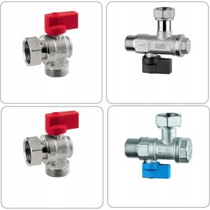 Top-Therm Uniwersalny zestaw zaworów kątowych do kotłów gazowych z filtrami ( 2 szt. 1/2"+ 2szt. 3/4" ) 10600139 5907558207002