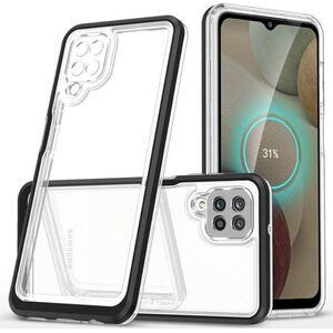 Hurtel Clear 3in1 etui do Samsung Galaxy A22 4G żelowy pokrowiec z ramką czarny 10757590 9145576242636
