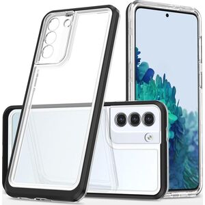Hurtel Clear 3in1 etui do Samsung Galaxy S21+ 5G (S21 Plus 5G) żelowy pokrowiec z ramką czarny 10757595 9145576242841