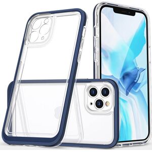 Hurtel Clear 3in1 etui do iPhone 11 Pro Max żelowy pokrowiec z ramką niebieski 10757614 9145576242315