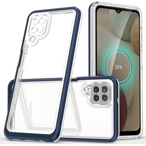 Hurtel Clear 3in1 etui do Samsung Galaxy A22 4G żelowy pokrowiec z ramką niebieski 10757634 9145576242643