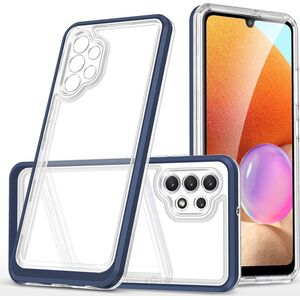 Hurtel Clear 3in1 etui do Samsung Galaxy A32 5G żelowy pokrowiec z ramką niebieski 10757637 9145576242704