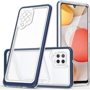 Hurtel Clear 3in1 etui do Samsung Galaxy A42 5G żelowy pokrowiec z ramką niebieski 10757639 9145576242735