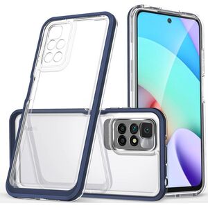 Hurtel Clear 3in1 etui do Xiaomi Redmi 10 żelowy pokrowiec z ramką niebieski 10757664 9145576243091