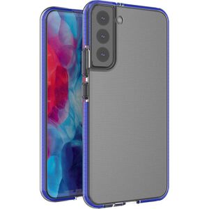 Hurtel Spring Case pokrowiec żelowe etui z kolorową ramką do Samsung Galaxy S22+ (S22 Plus) ciemnoniebieski 10757682 9145576244197